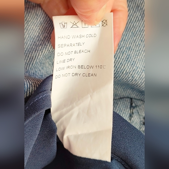 Miss Sixty Blue Denim Mini Skirt With Lace Trim Size L - Picture 6 of 7